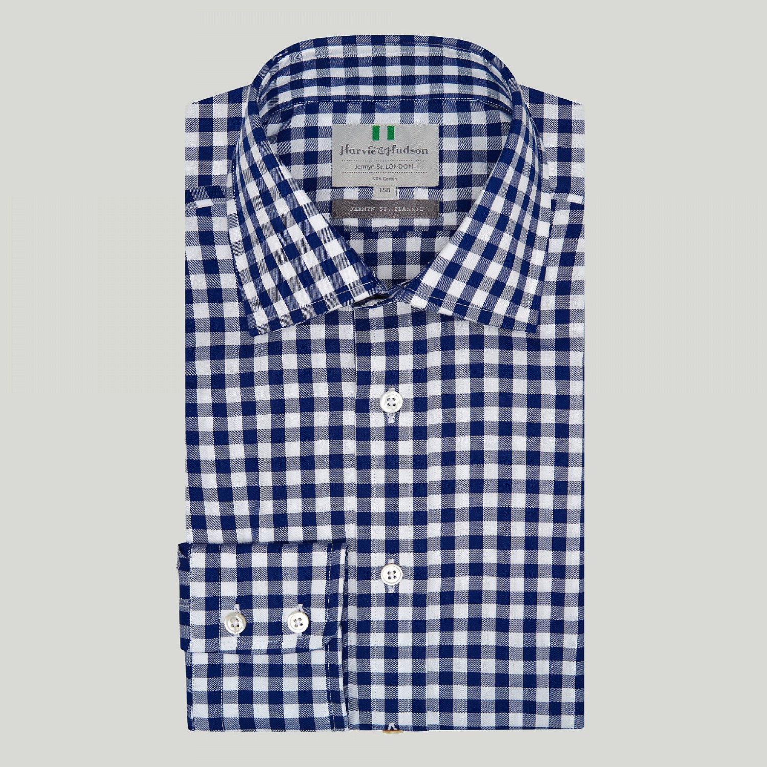 Mens navy best sale gingham dress shirt