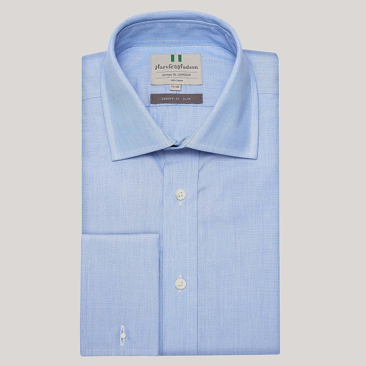 slim fit double cuff shirt