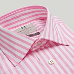 Thomas Pink Algernon Stripe Slim Fit Double Cuff Shirt, $195
